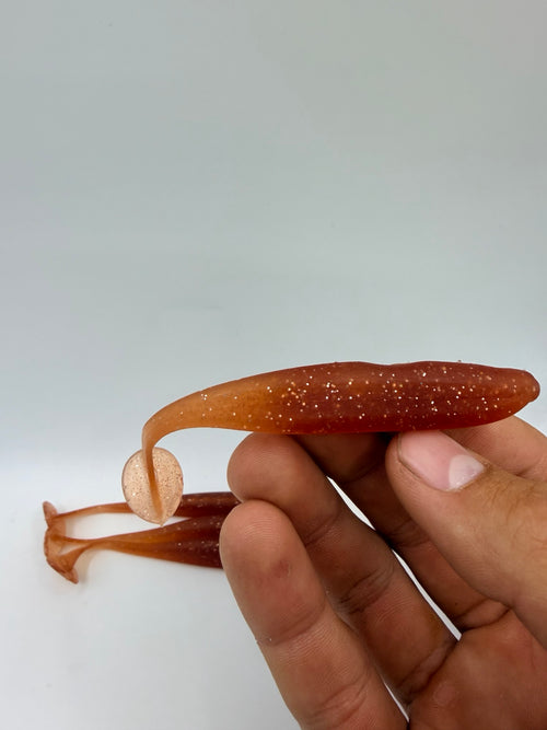 PAKO 4 inch Paddle Tail Salted Caramel close up